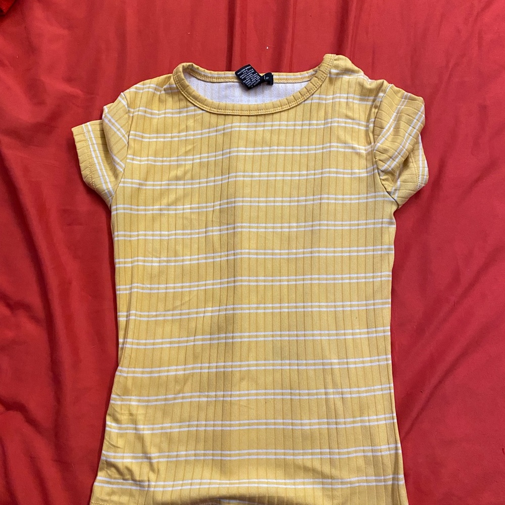 Yellow and white strip shirt from rue21